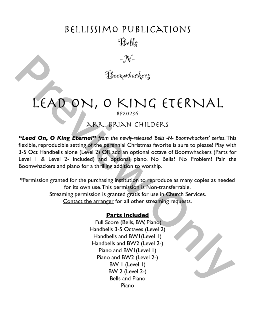 Lead On, O King Eternal 3-7 Octaves