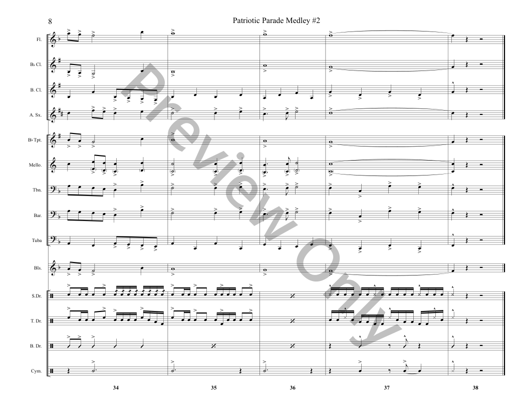 Patriotic Parade Medley #2 P.O.D.