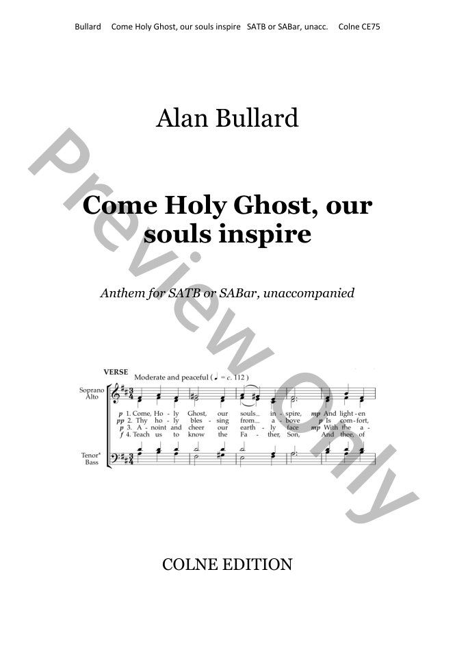 Come Holy Ghost, our souls inspire P.O.D.