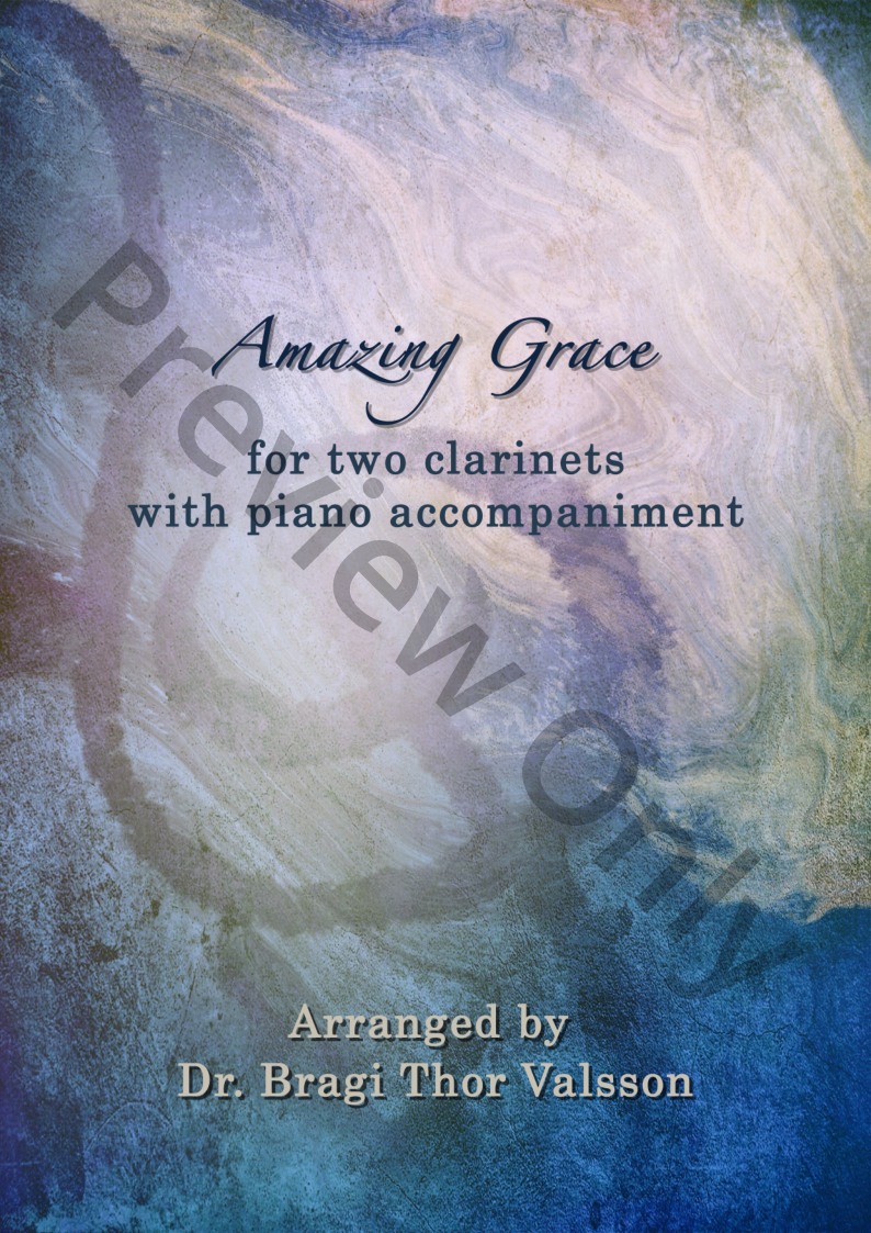 Amazing Grace - Duet for Clarinets with Piano accompaniment P.O.D