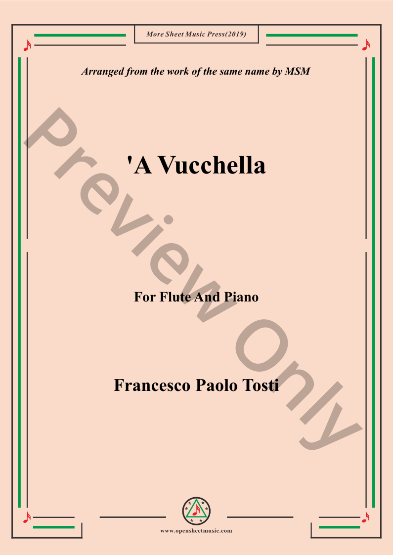 A Vucchella,for Flute and Piano P.O.D