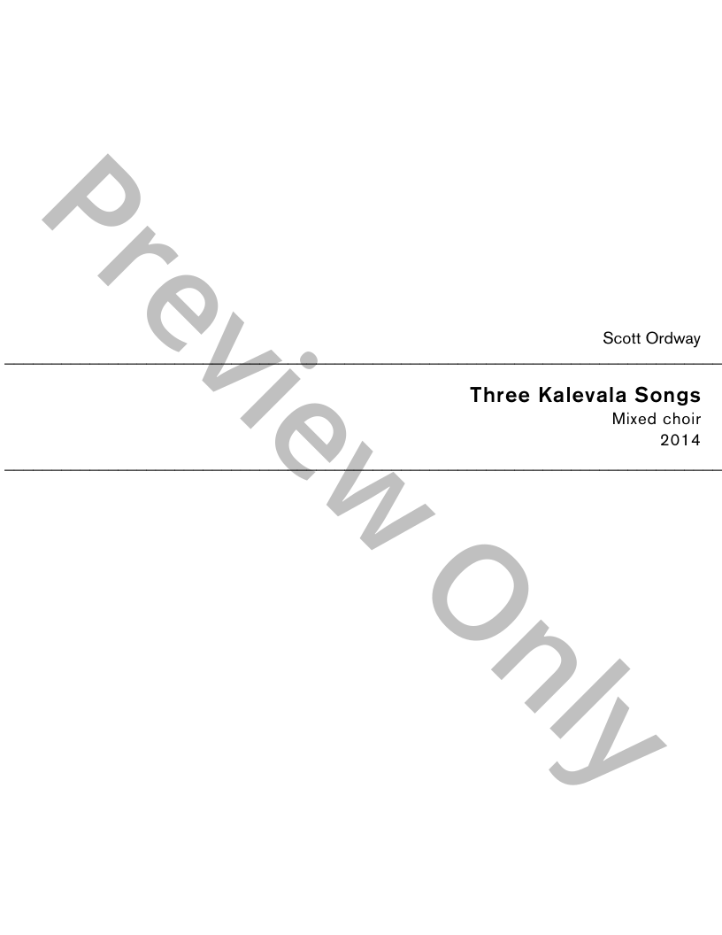 Three Kalevala Songs P.O.D.