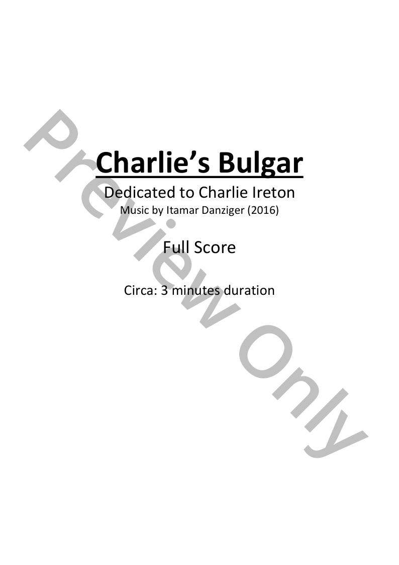 Charlie's Bulgar P.O.D