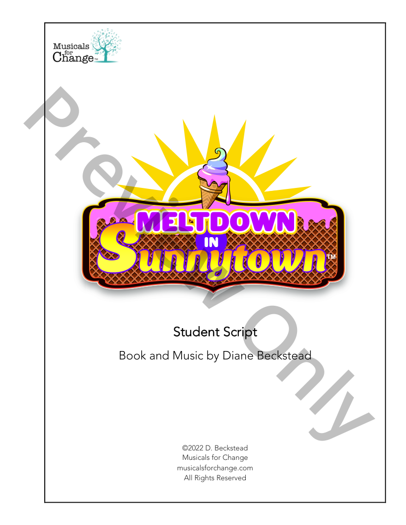 Meltdown in Sunnytown Complete Musical Digital Download