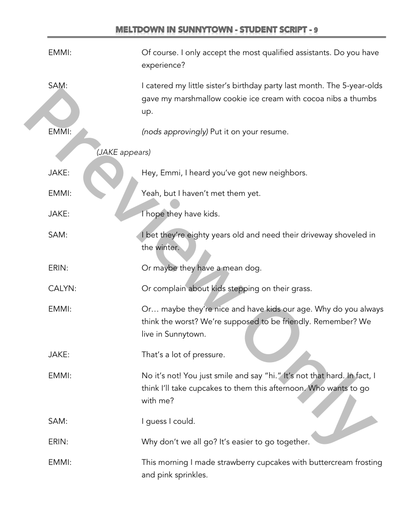 Meltdown in Sunnytown Complete Musical Digital Download