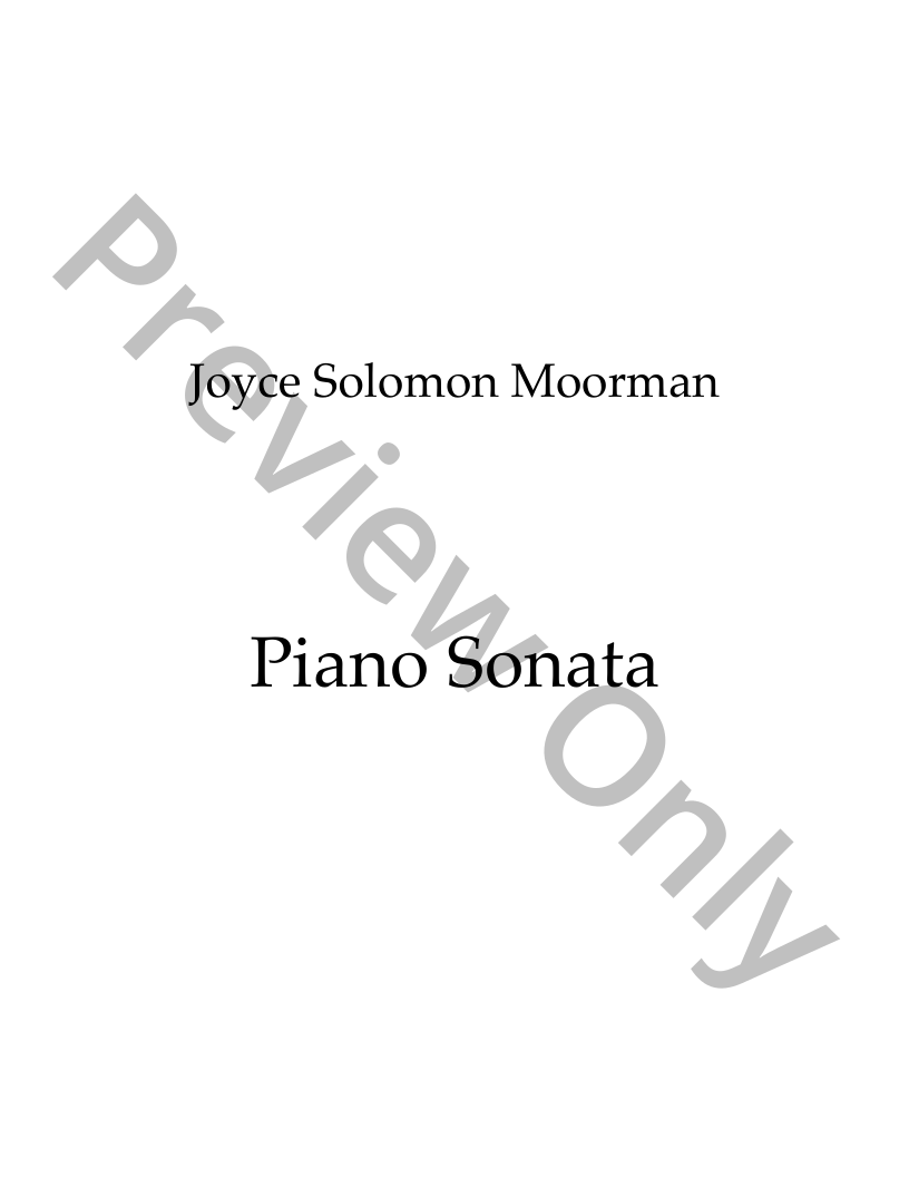 Piano Sonata P.O.D
