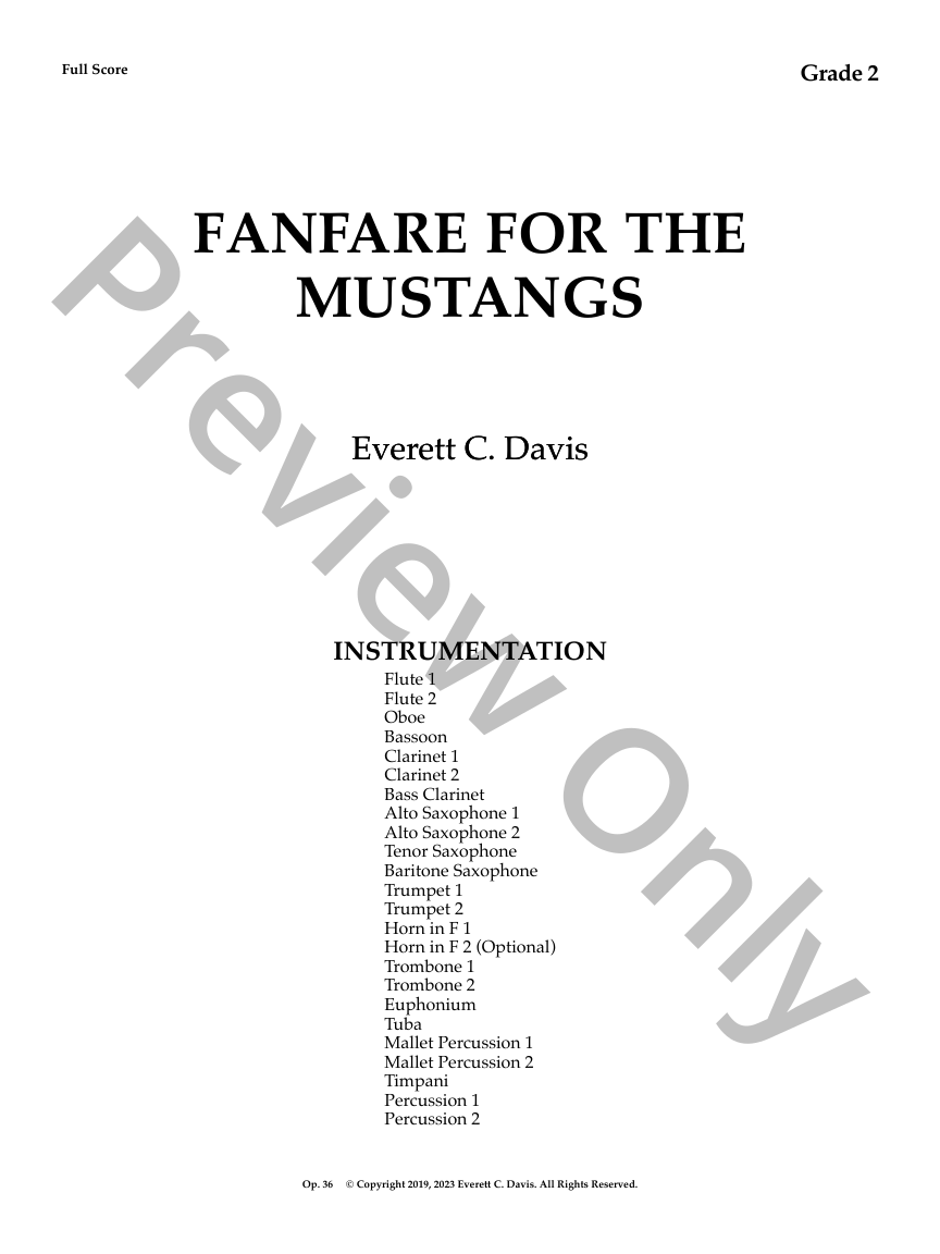 Fanfare for the Mustangs P.O.D