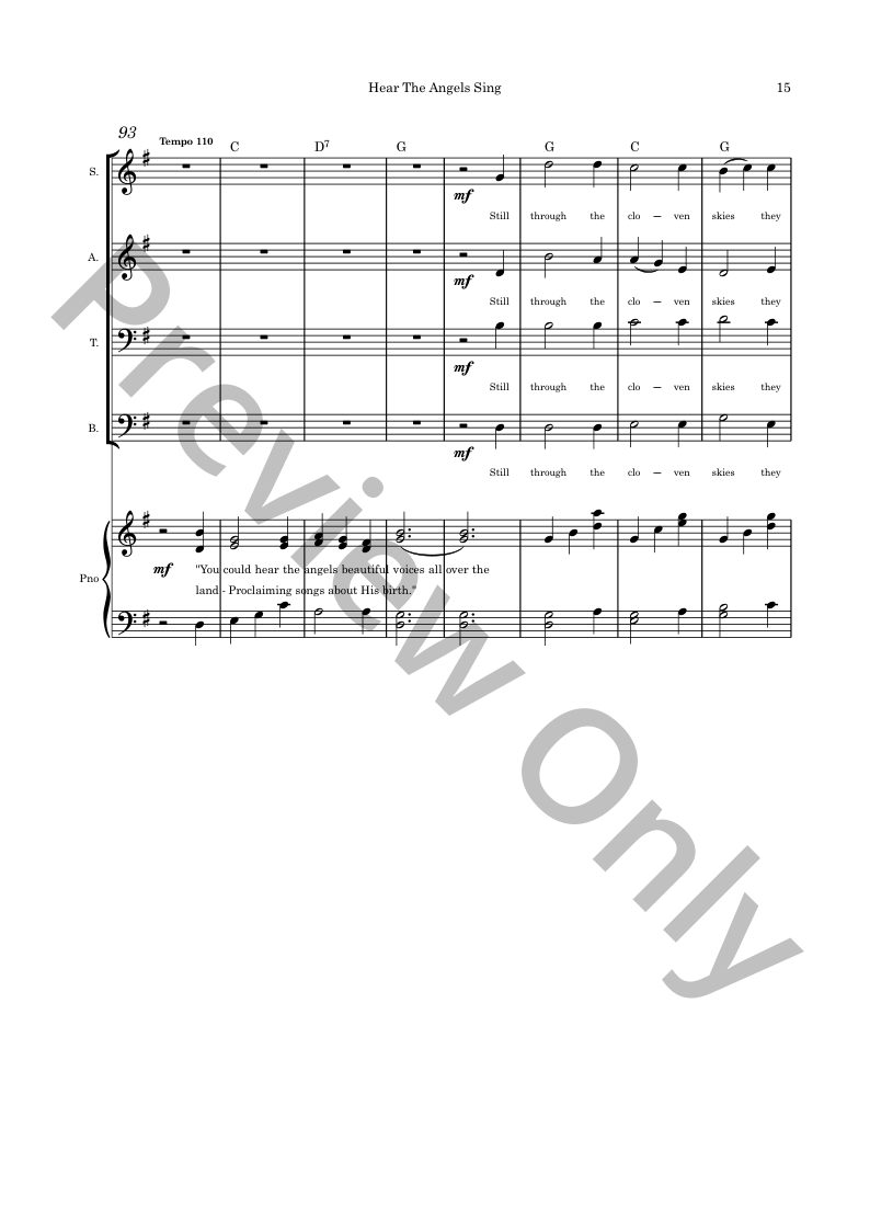 Christmas Angels Christmas Cantata SATB and piano with optional instruments P.O.D