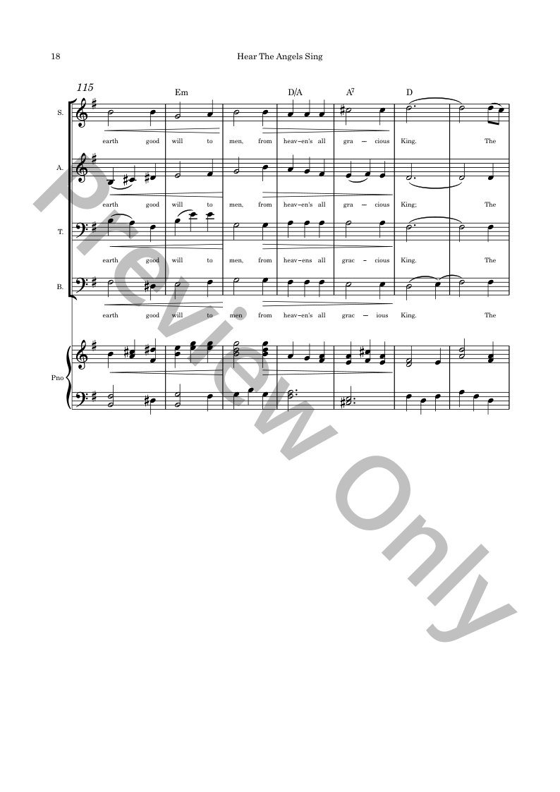 Christmas Angels Christmas Cantata SATB and piano with optional instruments P.O.D