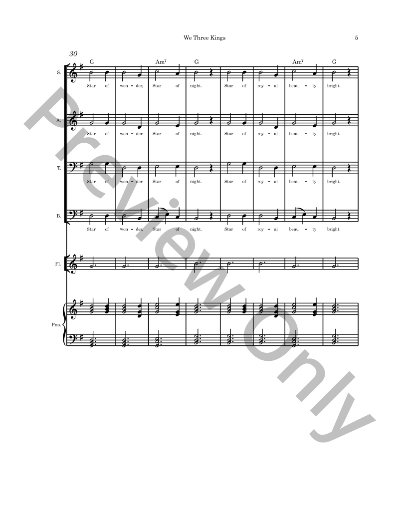 In The Stillness of the Night SATB Christmas Cantata with piano and optional instruments P.O.D