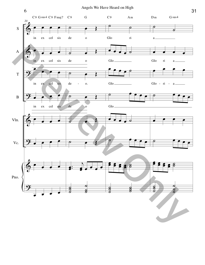 In The Stillness of the Night SATB Christmas Cantata with piano and optional instruments P.O.D