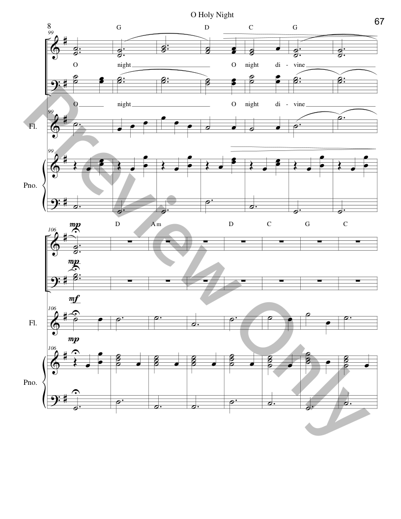 In The Stillness of the Night SATB Christmas Cantata with piano and optional instruments P.O.D