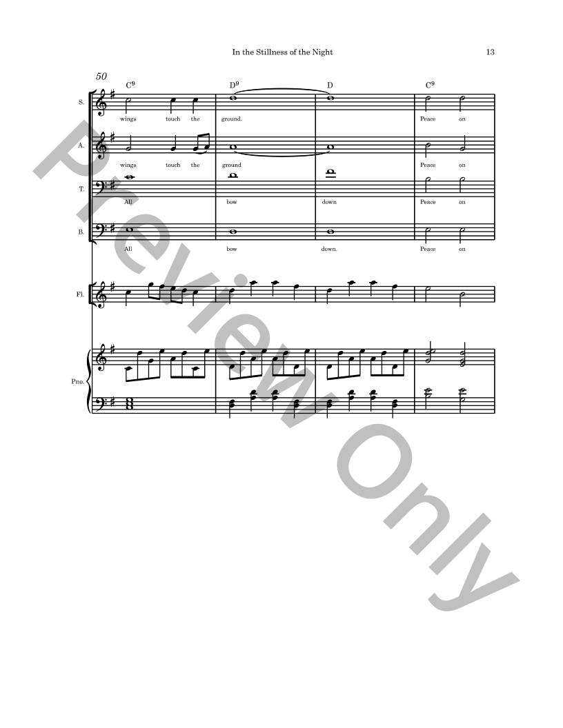 In The Stillness of the Night SATB Christmas Cantata with piano and optional instruments P.O.D