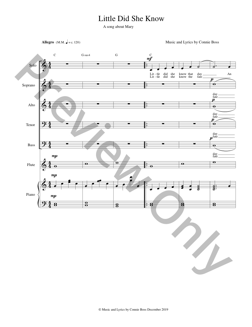 Christmas Originals SATB, piano and optional instruments composed by Connie Boss P.O.D