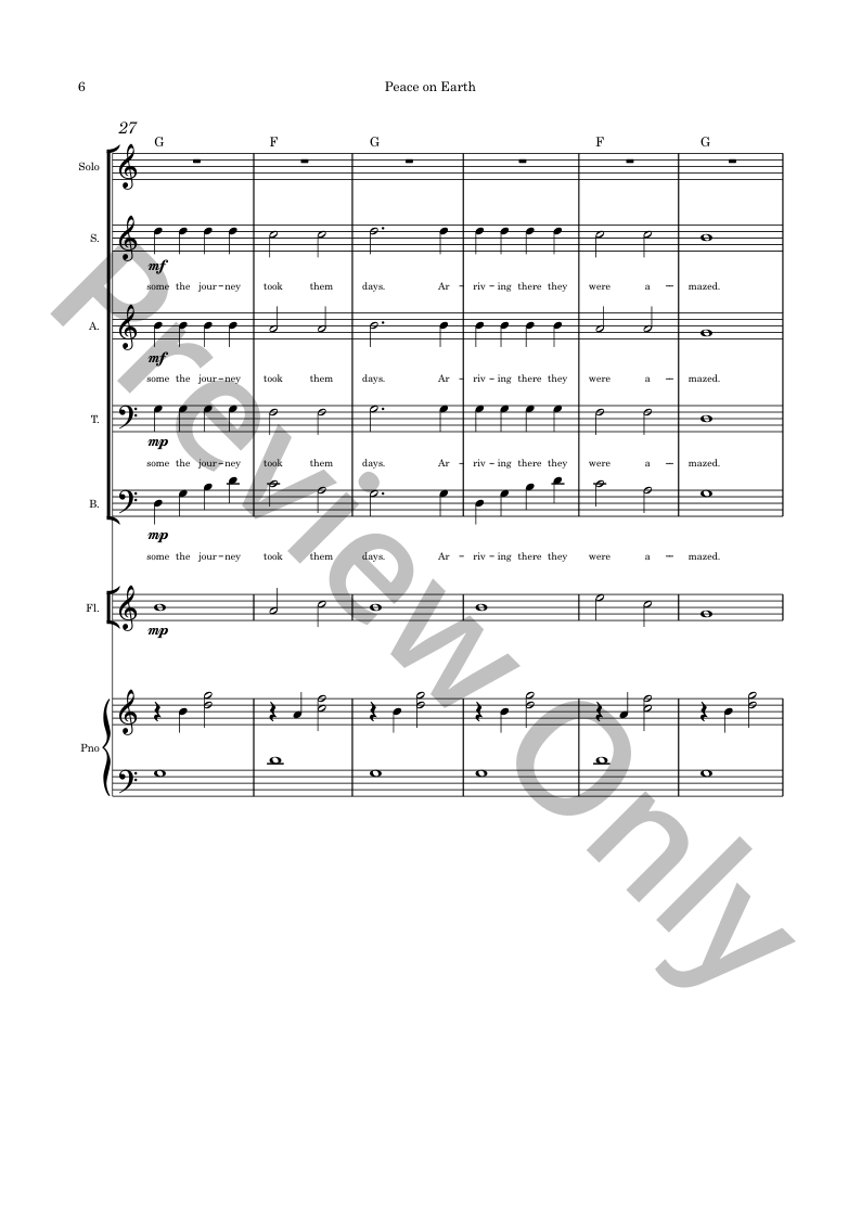 Christmas Originals SATB, piano and optional instruments composed by Connie Boss P.O.D