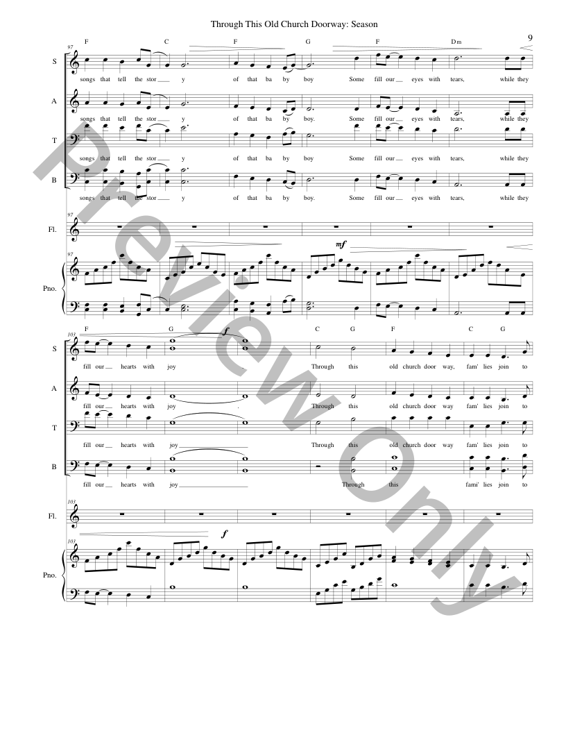 Christmas Originals SATB, piano and optional instruments composed by Connie Boss P.O.D