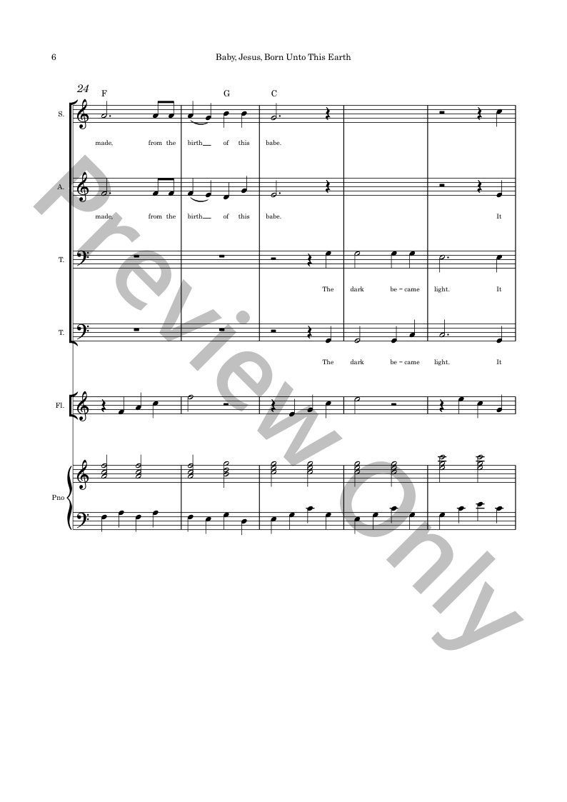 Christmas Originals SATB, piano and optional instruments composed by Connie Boss P.O.D