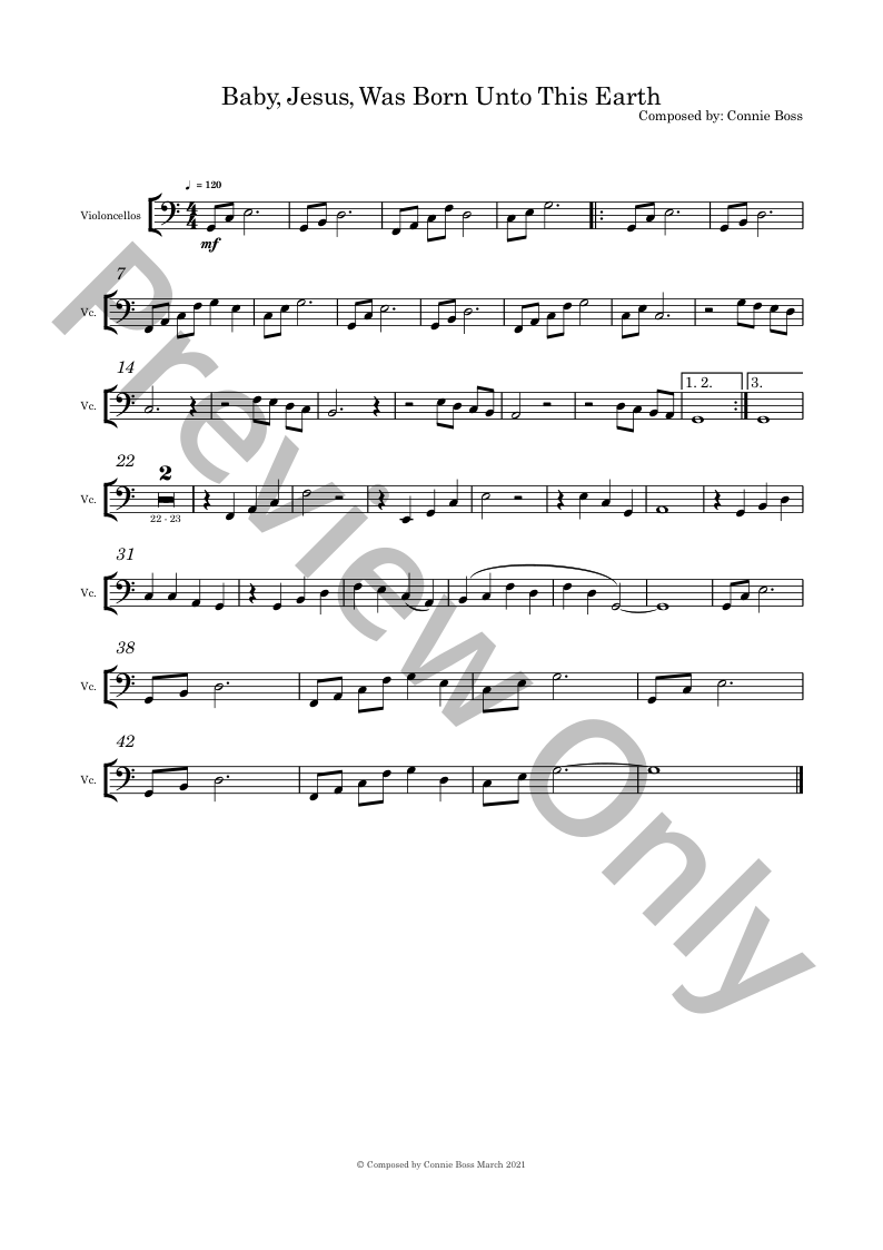 Christmas Originals SATB, piano and optional instruments composed by Connie Boss P.O.D