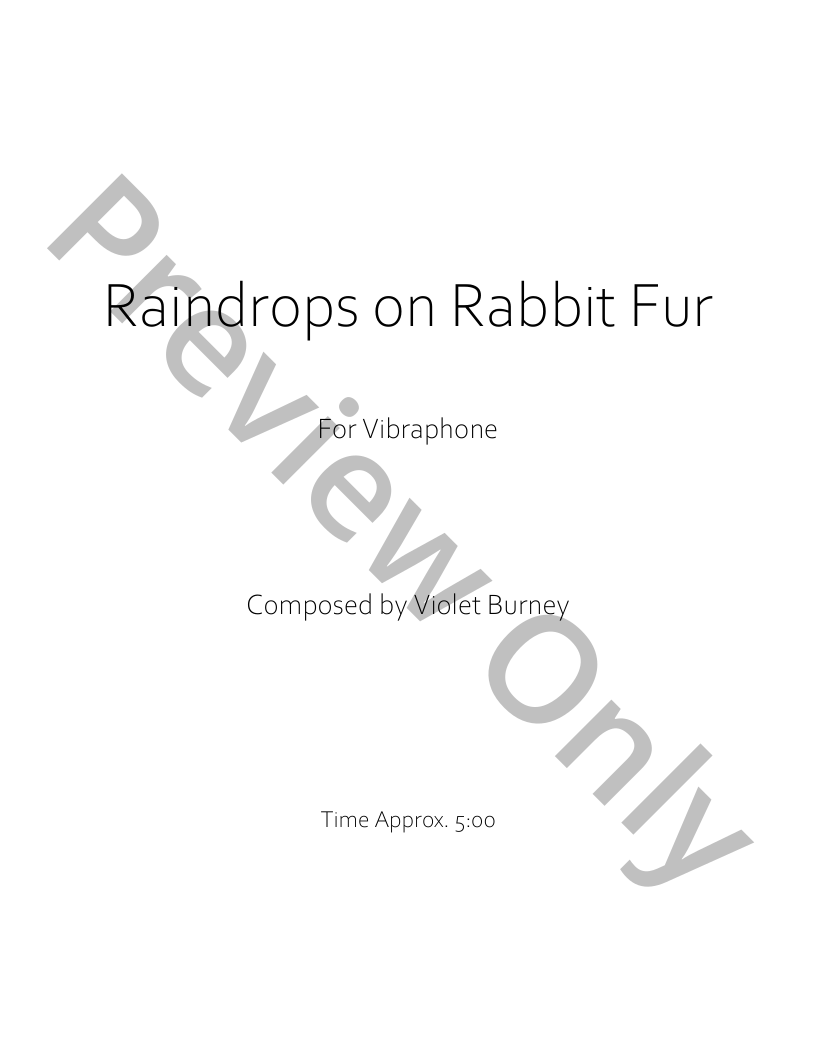 Raindrops on Rabbit Fur P.O.D