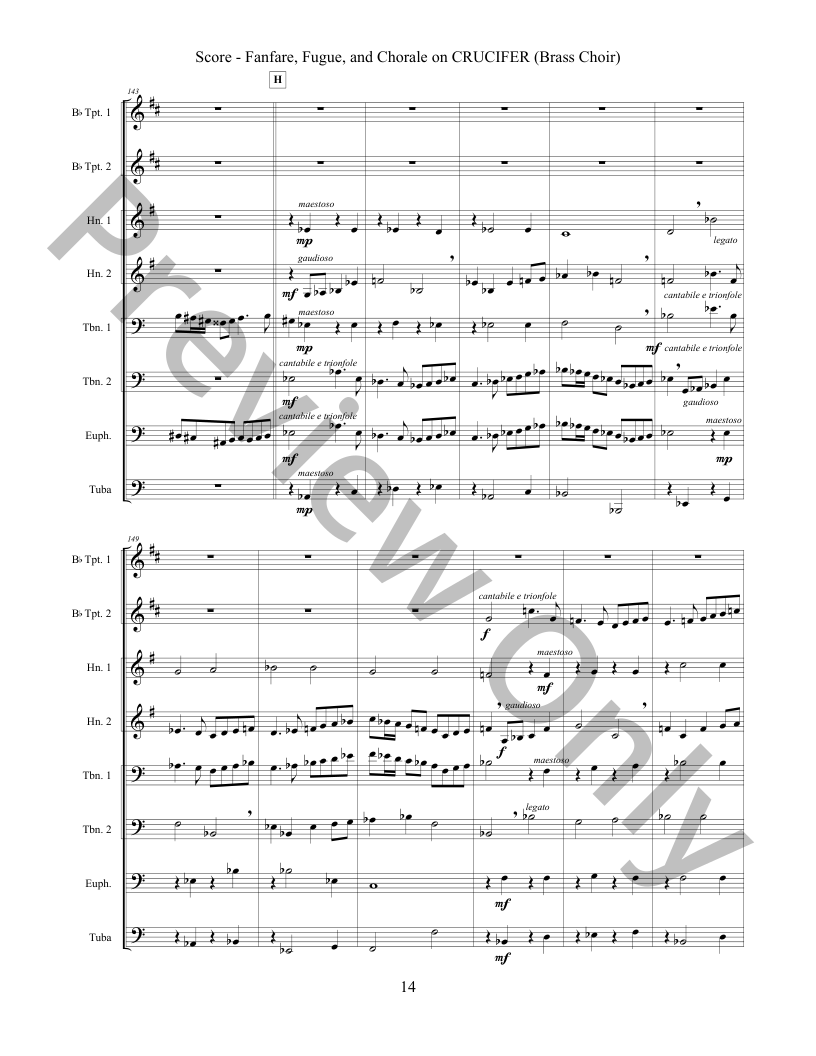 Fanfare, Fugue, and Chorale on CRUCIFER P.O.D