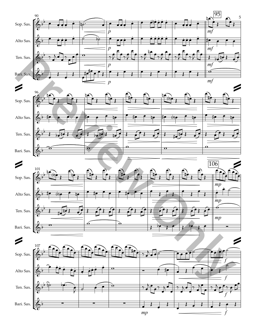 Bergamasque Suite 4. Passepied (for Saxophone Quartet SATB) P.O.D