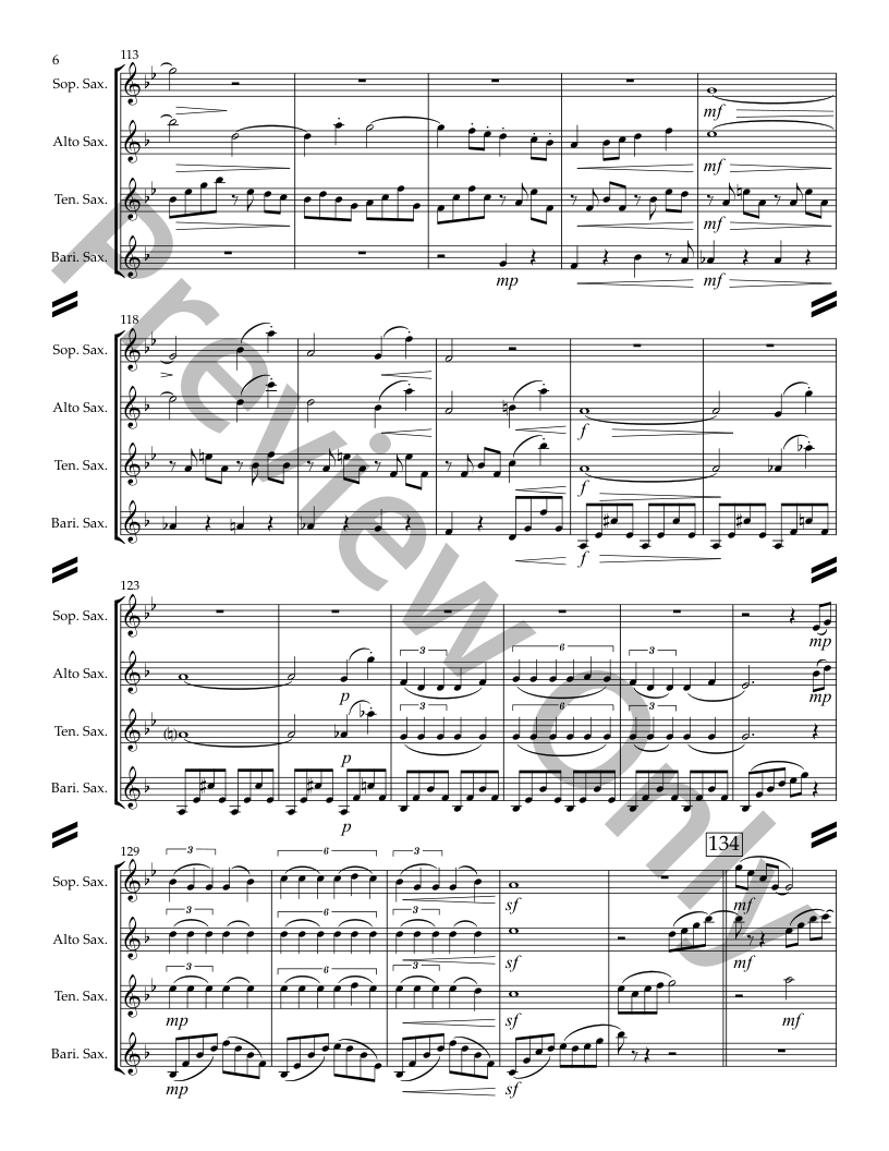 Bergamasque Suite 4. Passepied (for Saxophone Quartet SATB) P.O.D