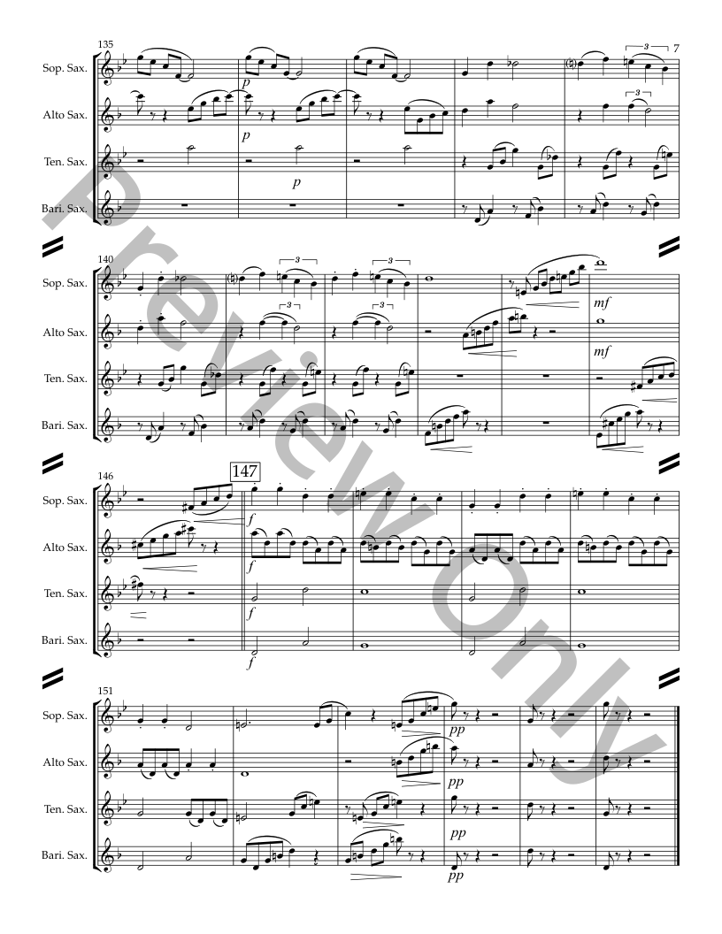 Bergamasque Suite 4. Passepied (for Saxophone Quartet SATB) P.O.D