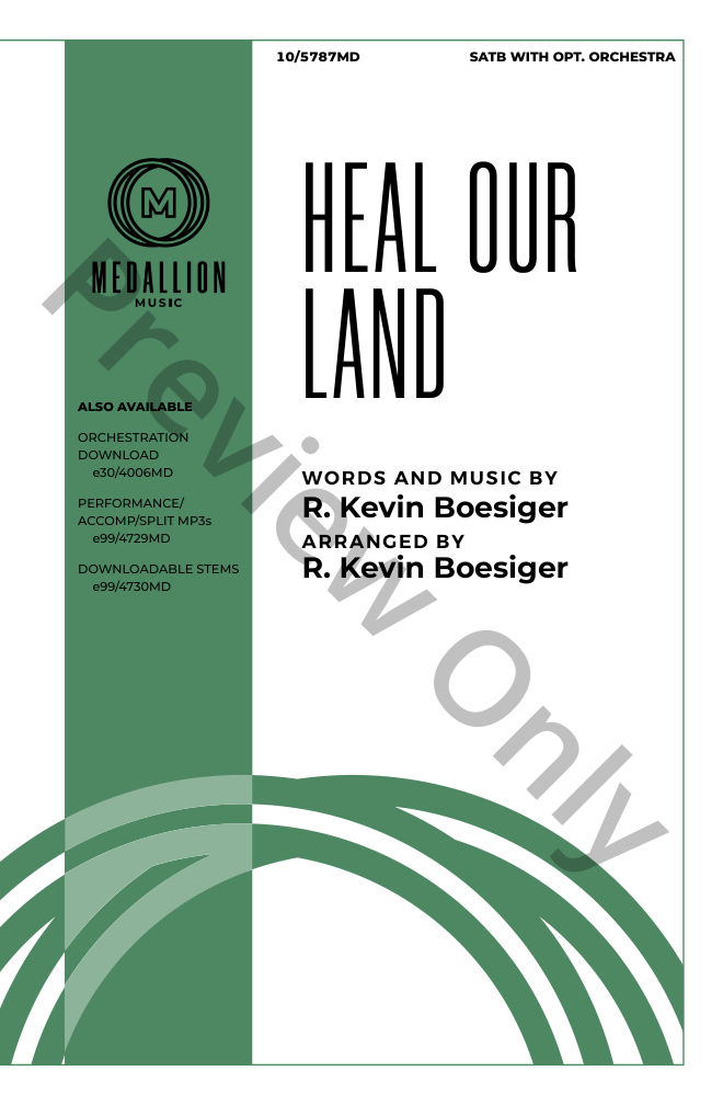 Heal Our Land Large Print Edition P.O.D.