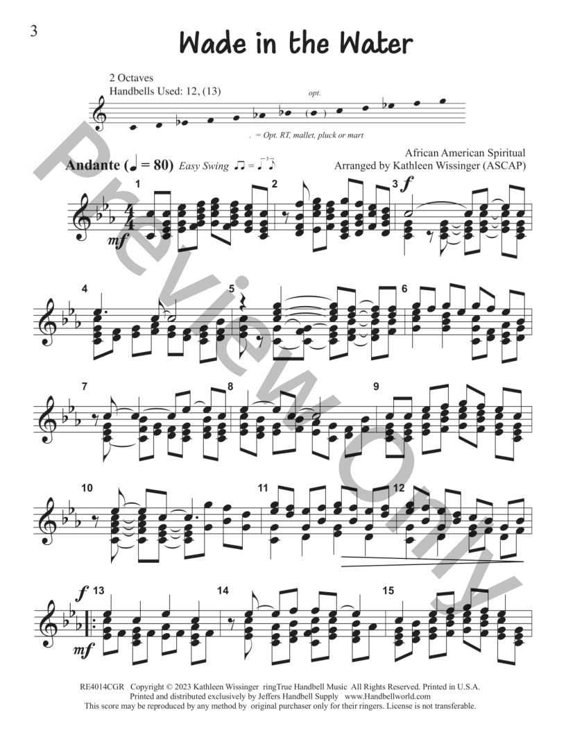 12 Bells for spirituals C5-G6 2-3 OCTAVE