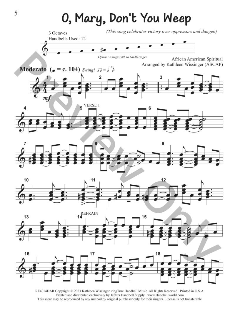 12 Bells for spirituals D5-A6 2-3 OCTAVE