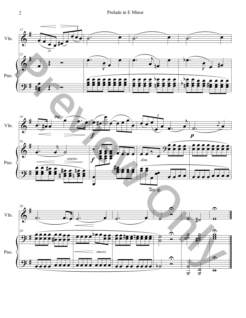 Prelude in E Minor Op. 28, No. 4 P.O.D