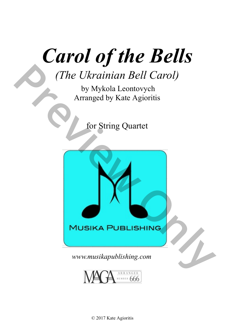 Carol of the Bells - String Quartet P.O.D