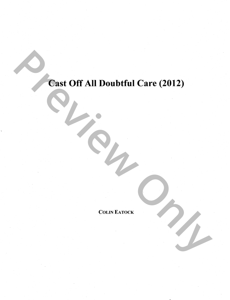 Cast Off All Doubtful Care (2012) P.O.D