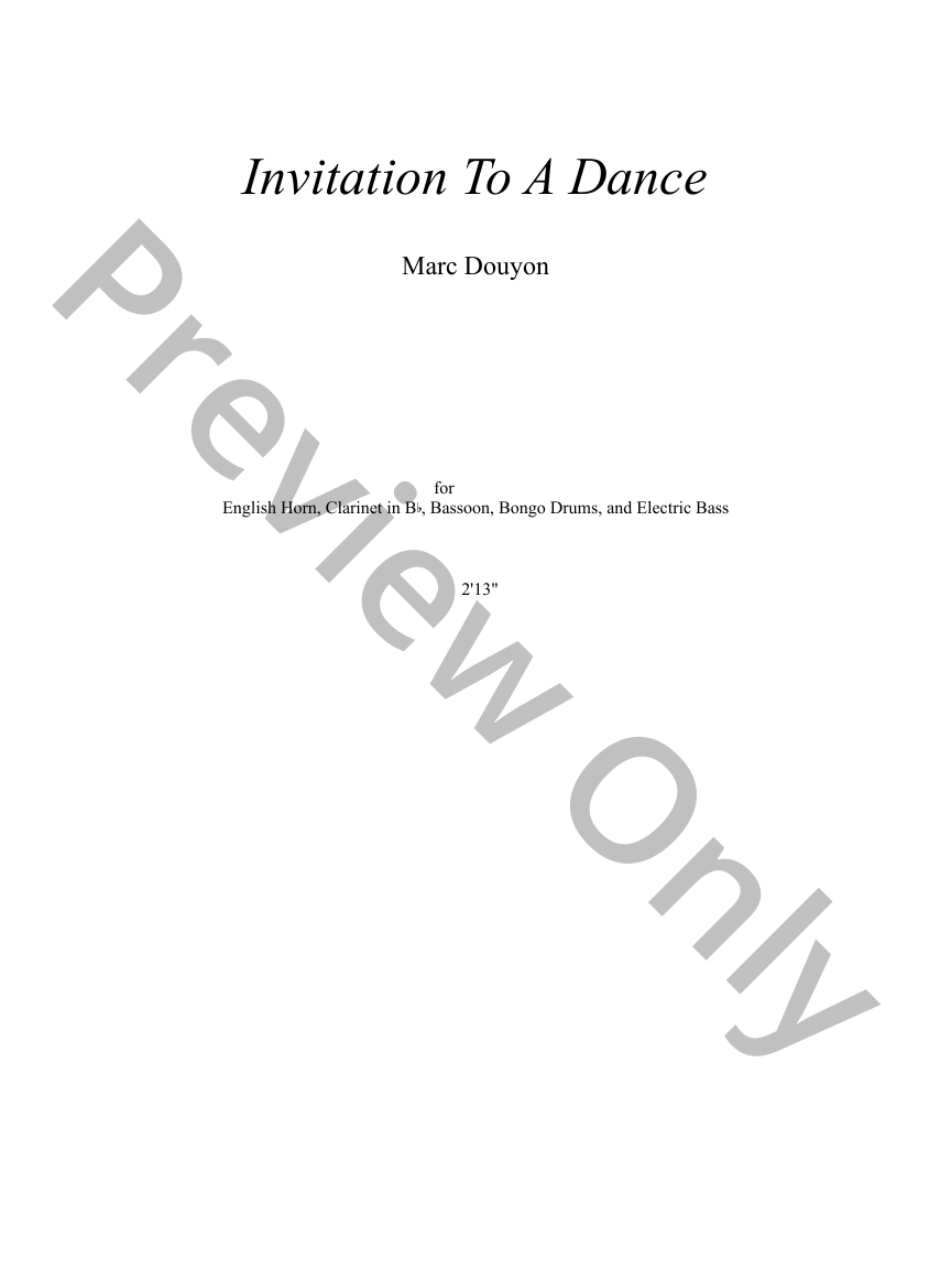 Invitation To A Dance P.O.D