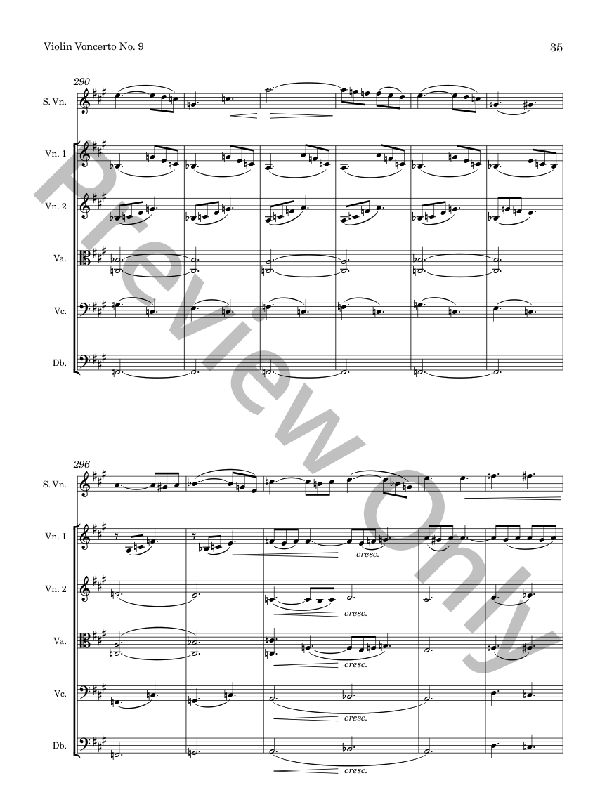Beriot Violin Concerto No 9 for Violin and String Orchestra P.O.D