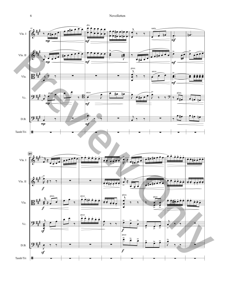 Four Novelletten for String Orchestra P.O.D