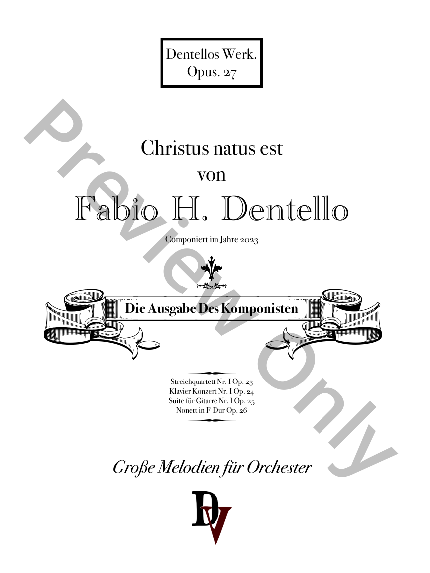 Christus natus est Op. 27 P.O.D