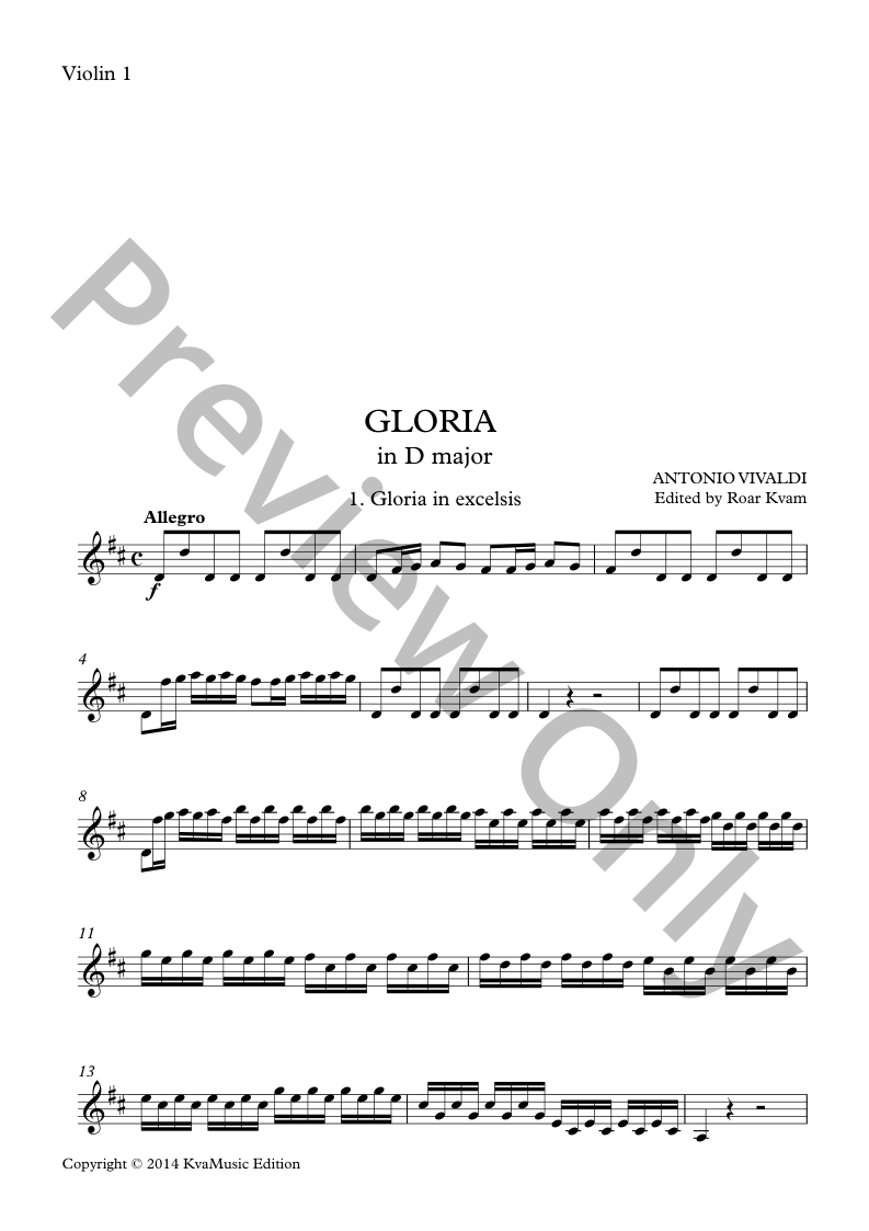 Gloria in D major P.O.D