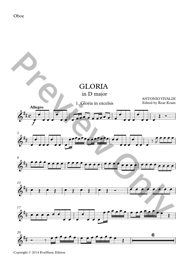 Gloria in D major P.O.D