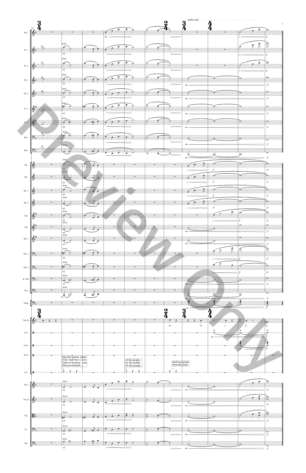 Gettysburg Address for Narrator and Orchestra P.O.D