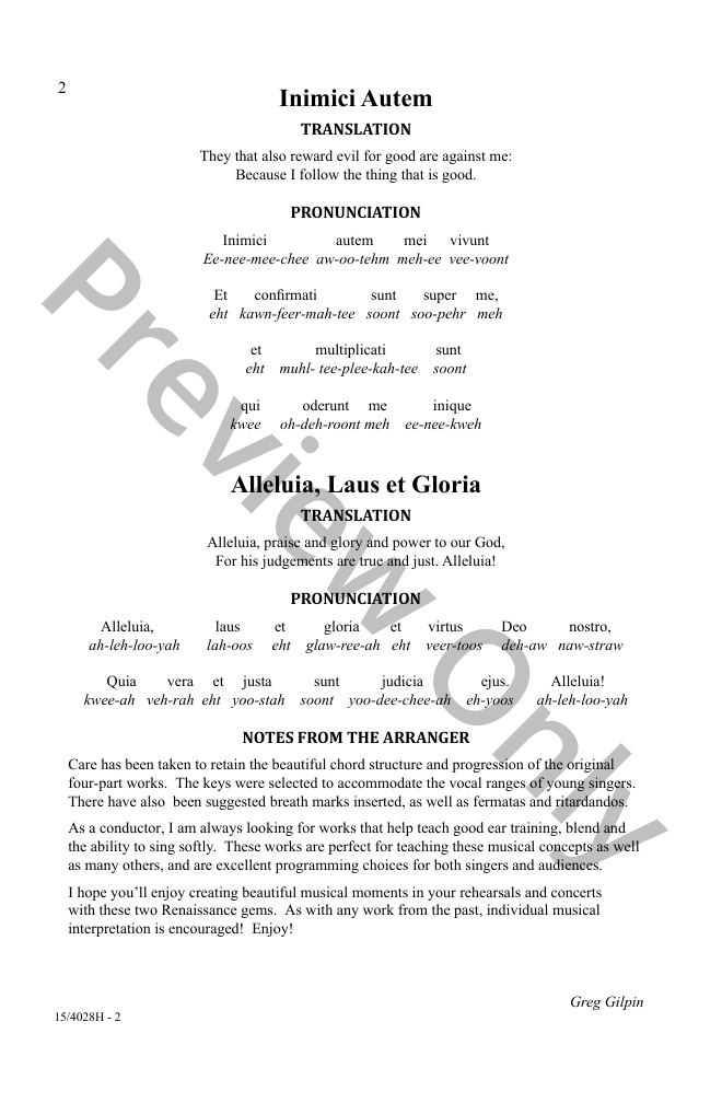 Two di Lasso Motets Large Print Edition P.O.D.