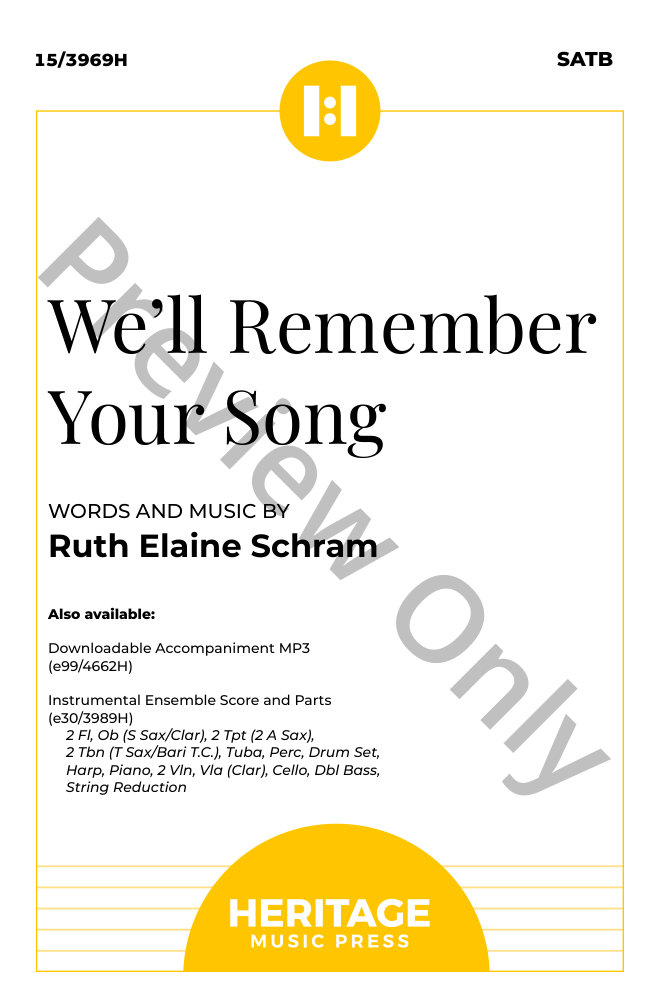 We'll Remember Your Song Large Print Edition P.O.D.