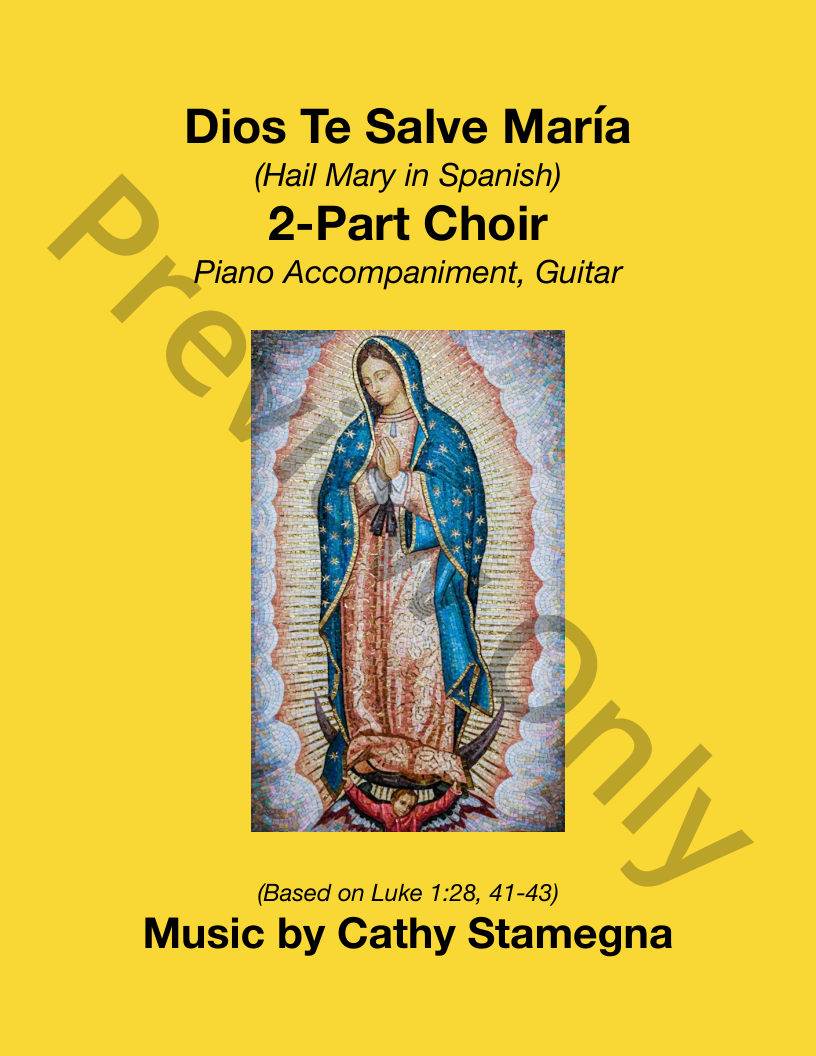 Dios Te Salve, Maria (2-Part Choir)   P.O.D