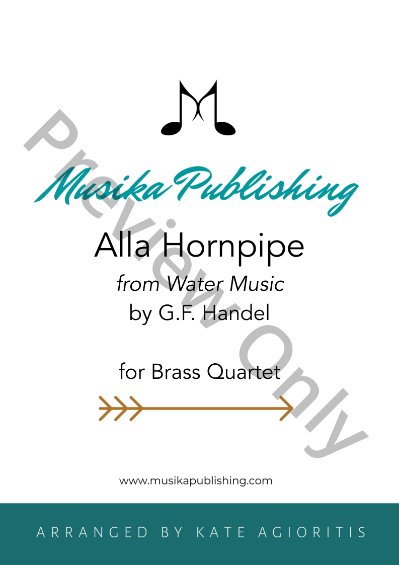 Alla Hornpipe, from 'Water Music' - Brass Quartet P.O.D