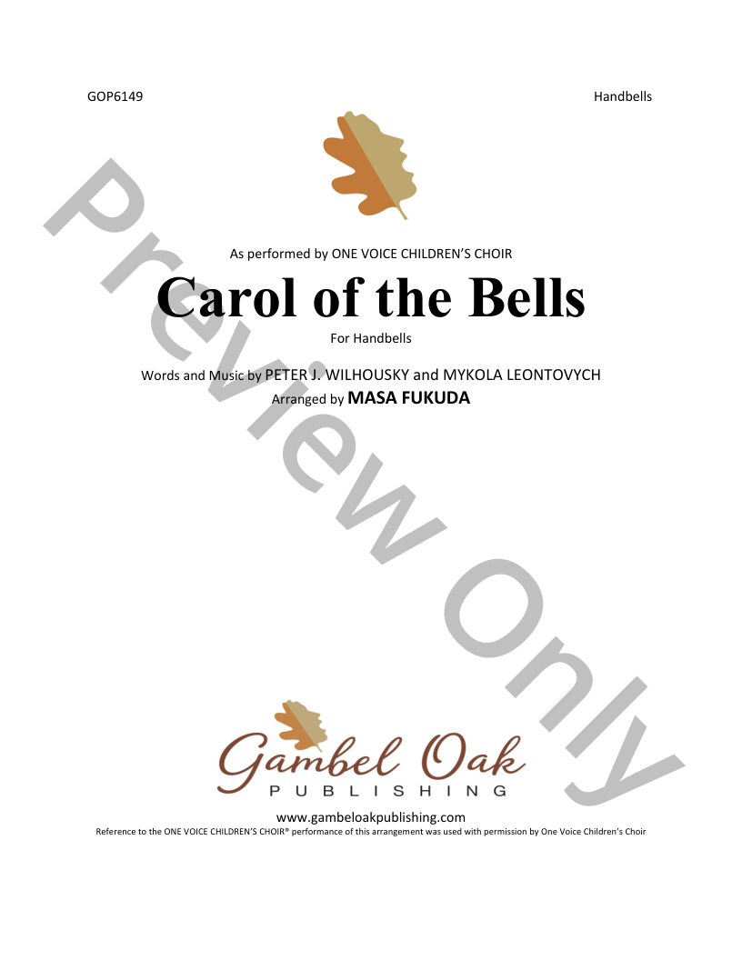 Carol of the Bells Handbells P.O.D.