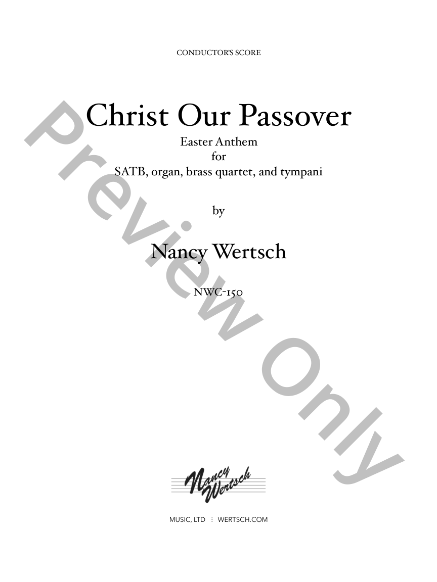 Christ, Our Passover, Brass Quartet parts P.O.D