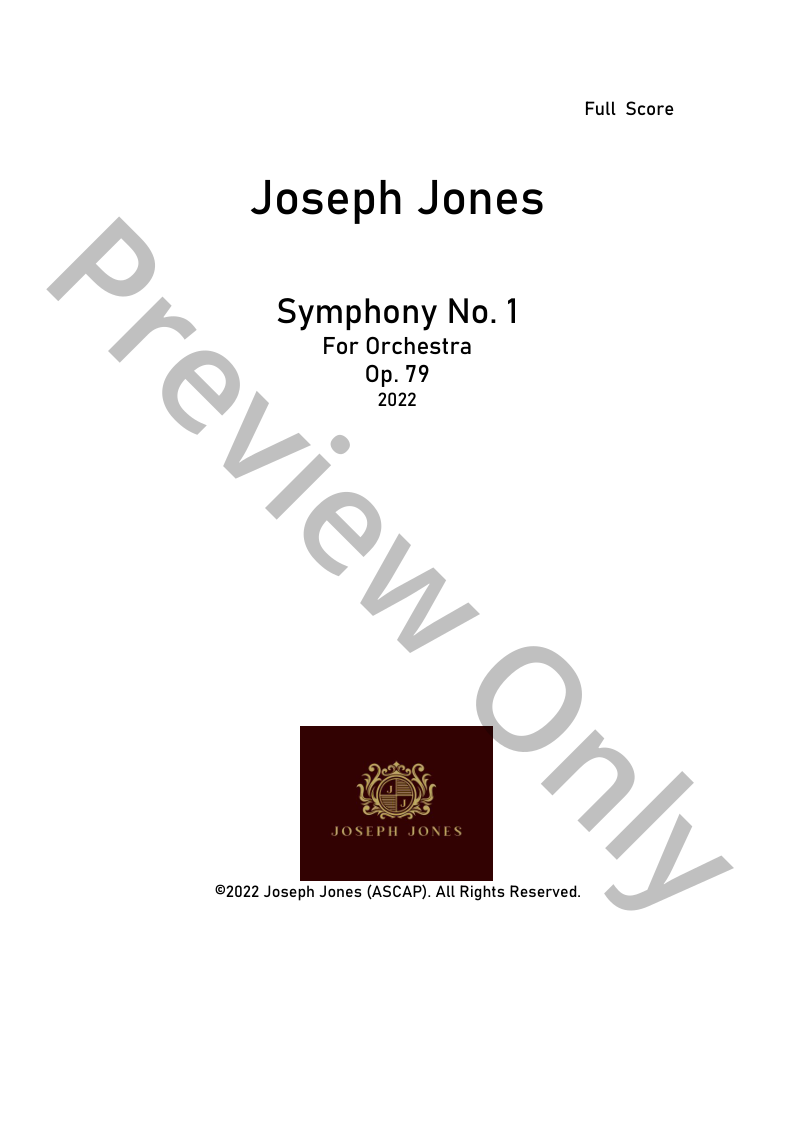 Symphony No. 1, Op. 79 P.O.D