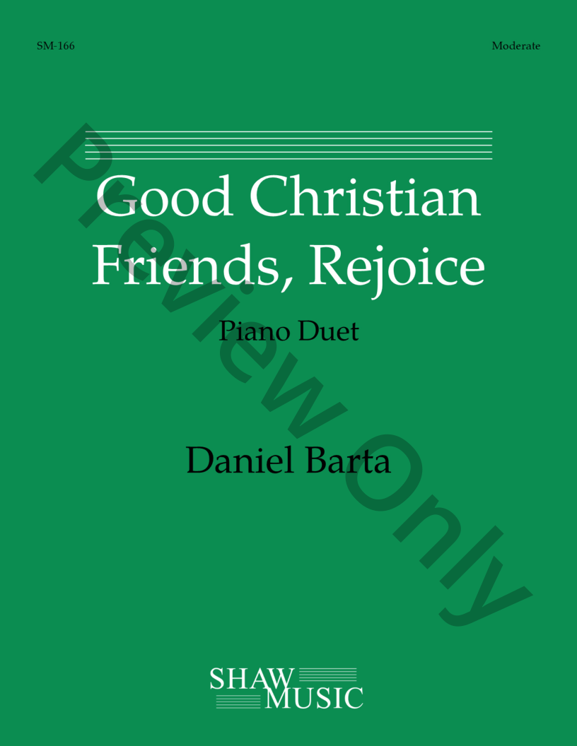 Good Christian Friends, Rejoice Piano Duet P.O.D.