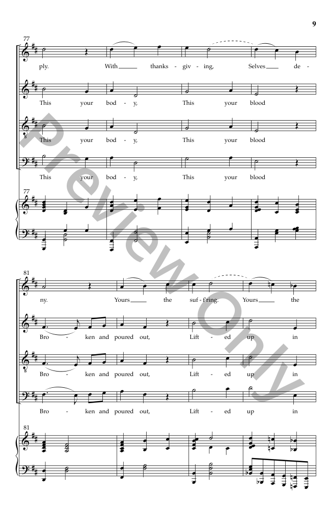 The Communion Anthem (Morsel and Sip) Large Print Edition P.O.D.