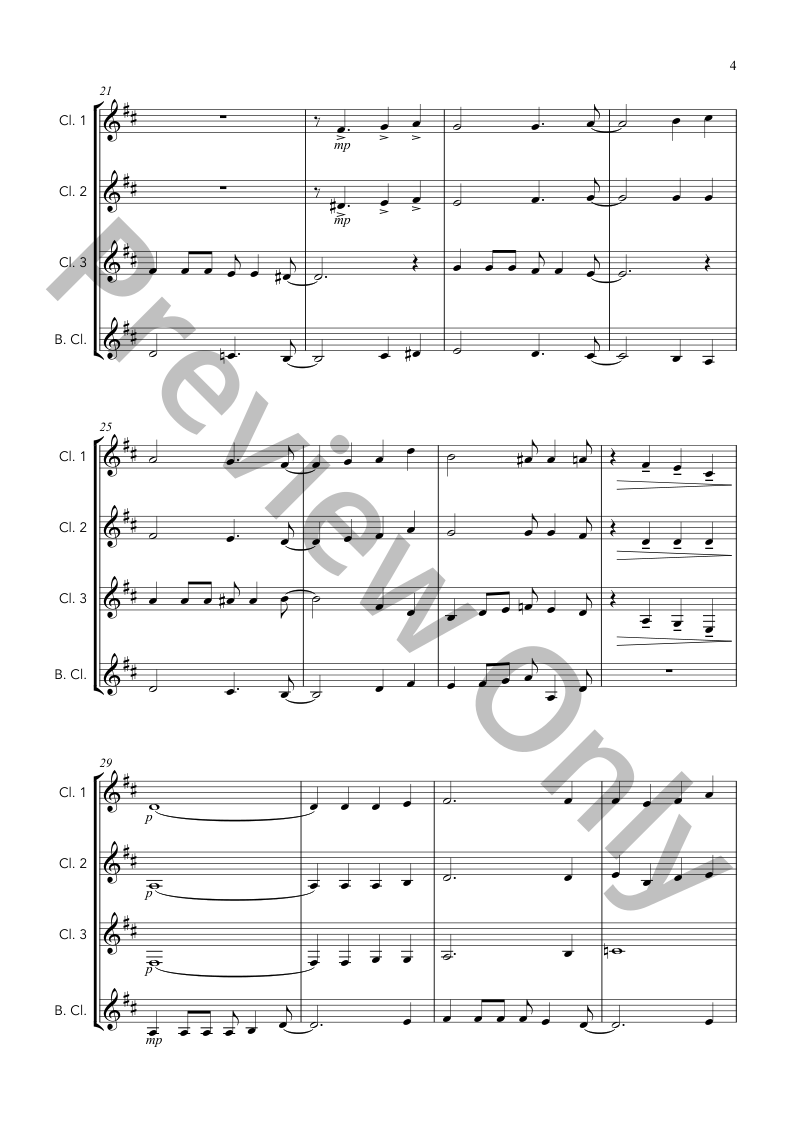 A Shining Light (This Little Light of Mine) - Jazz Arrangement for Clarinet Quartet P.O.D